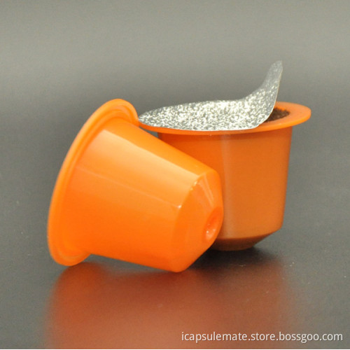 2014 hot sale coffee capsule compatible nespresso orange